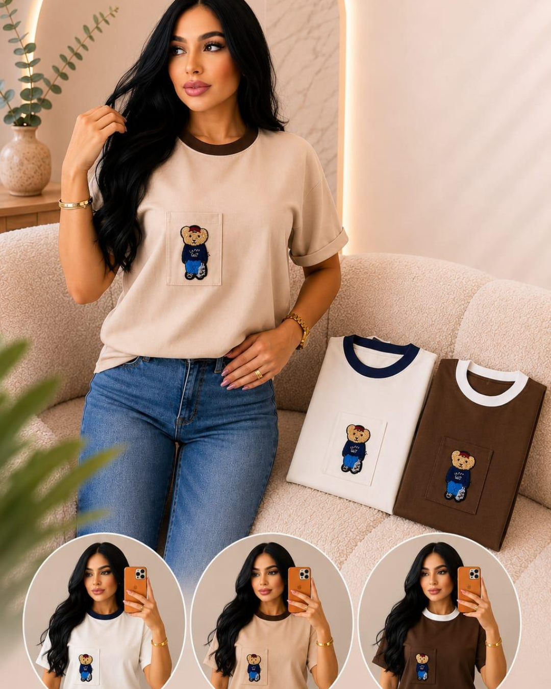Camisa Bear Pocket