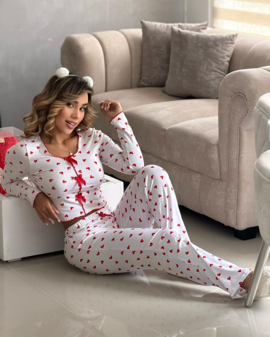Pijama White Love 🤍❤️