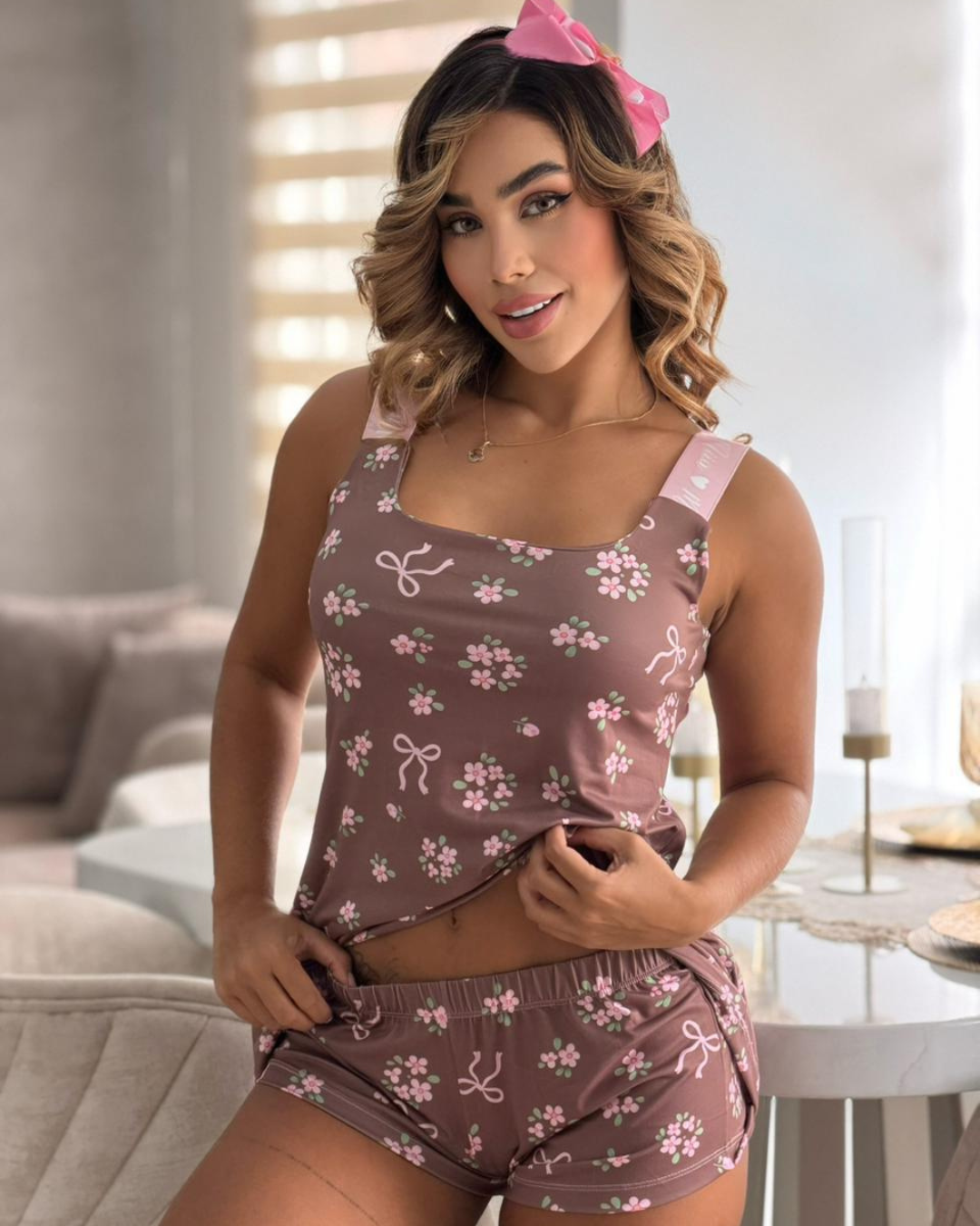 Pijama Cocoa Bow 🤎🌸
