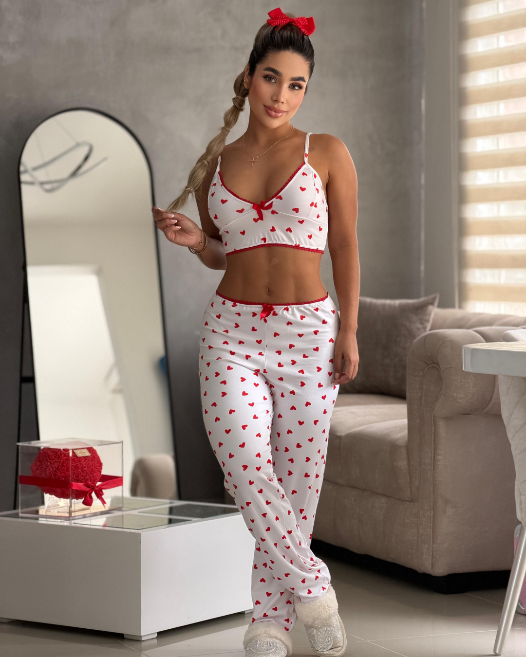 Pijama Sweet Red ❤️🤍