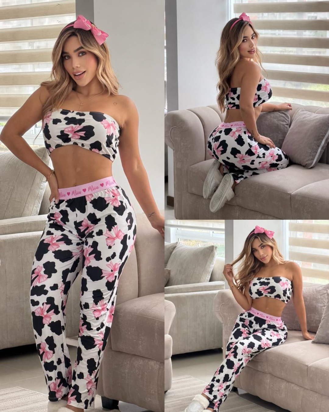 Pijama Cow Bow 🐄🎀