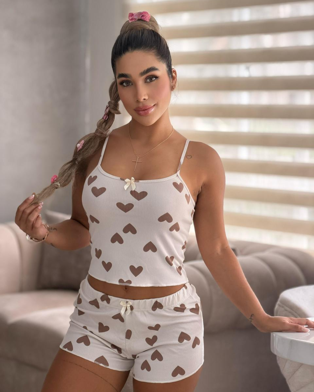 Pijama Cocoa Hearts 🤎🤍